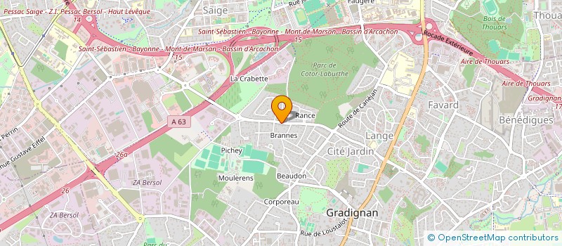 localisation de l'entreprise LAPARENT  GRADIGNAN