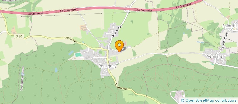 localisation de l'entreprise LAPERSSE  POULIGNEY-LUSANS