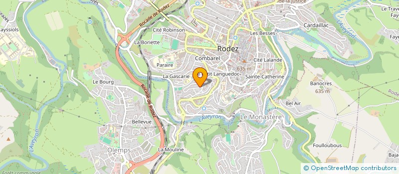 localisation de l'entreprise LAPEYRE  RODEZ