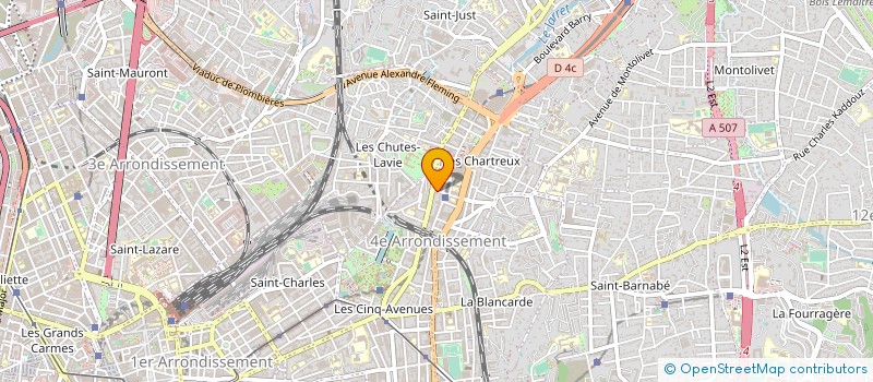localisation de l'entreprise LAPEYRE COURSES à MARSEILLE