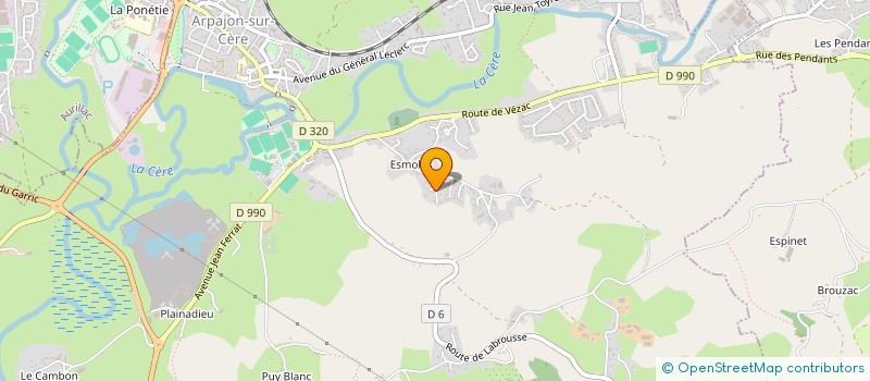localisation de l'entreprise LAPEYRE REGIS à ARPAJON-SUR-CERE