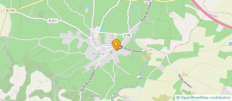 localisation de l'entreprise LAPIERRE FABRICE  ARZENS