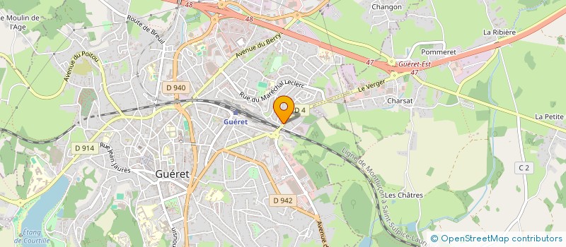 localisation de l'entreprise LAPINE DEPANNAGE REMORQUAGE à GUERET