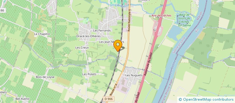 localisation de l'entreprise LAPLACE PAYSAGE  CRECHES-SUR-SAONE