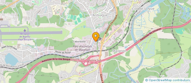 localisation de l'entreprise LAPOUBLADE à ANGLET