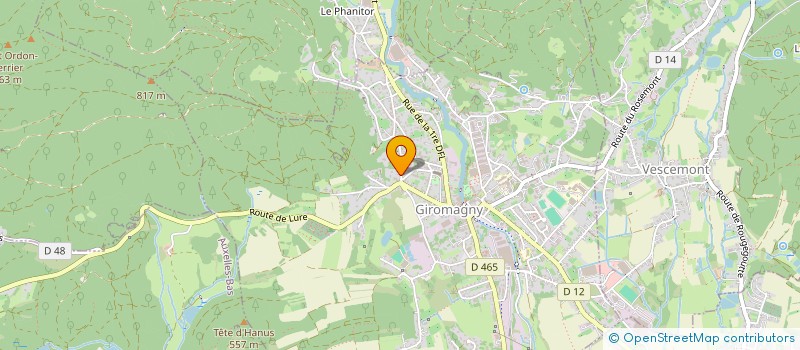localisation de l'entreprise LAPP à GIROMAGNY