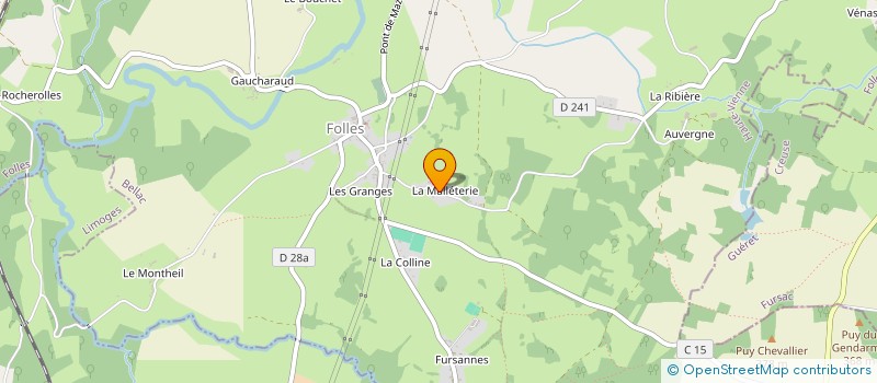 localisation de l'entreprise LAPRADE à SAINT-PARDOUX-LE-LAC