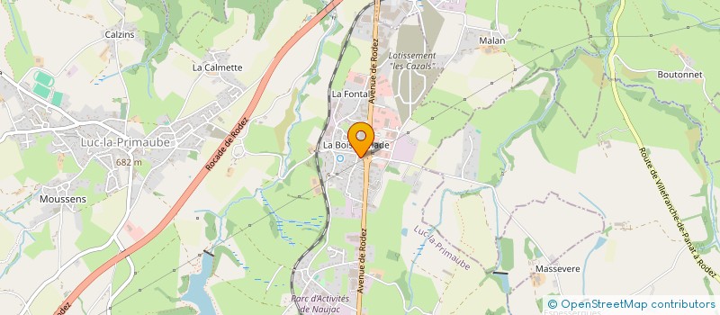 localisation de l'entreprise LAPTEC  LUC-LA-PRIMAUBE