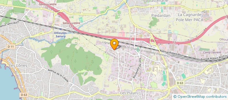 localisation de l'entreprise LAQUAGE BOIS 83 à SIX-FOURS-LES-PLAGES