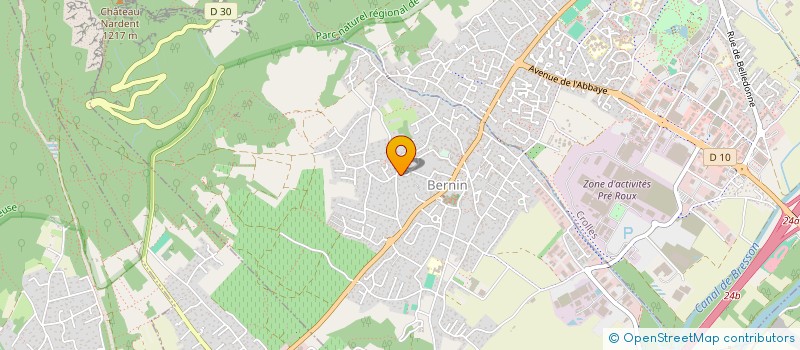 localisation de l'entreprise LAQUAZ TRIO  BERNIN