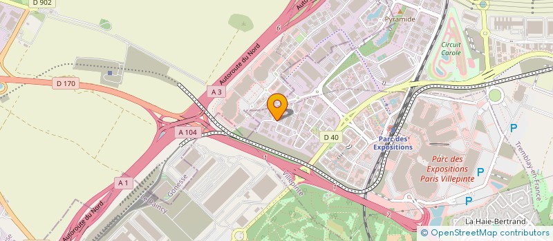 localisation de l'entreprise LAQUODECORS à VILLEPINTE