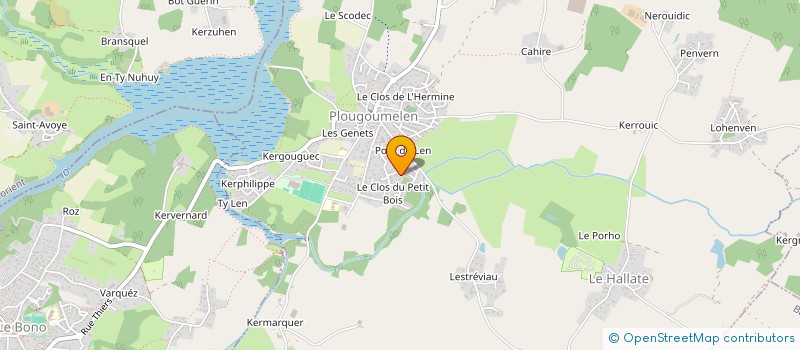 localisation de l'entreprise LARA  PLOUGOUMELEN