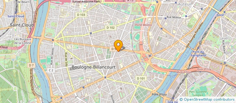 localisation de l'entreprise LARA BEAUTY à BOULOGNE-BILLANCOURT