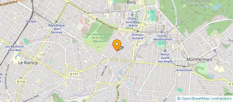 localisation de l'entreprise LARA SERVICES à CLICHY-SOUS-BOIS