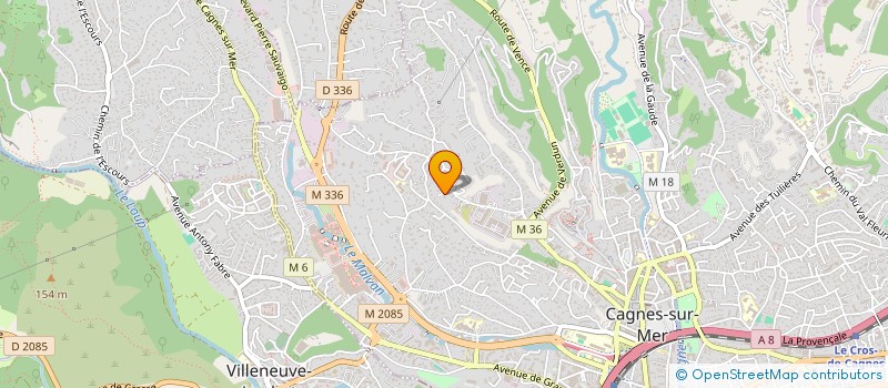 localisation de l'entreprise LARANY RIVIERA à CAGNES SUR MER