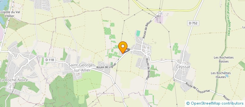 localisation de l'entreprise LARAT S.A.P.  SAINT-GEORGES-SUR-ALLIER