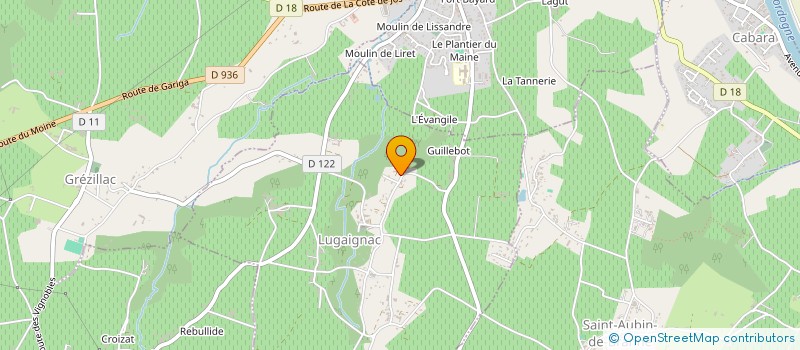 localisation de l'entreprise LAREA HOLDING  LUGAIGNAC