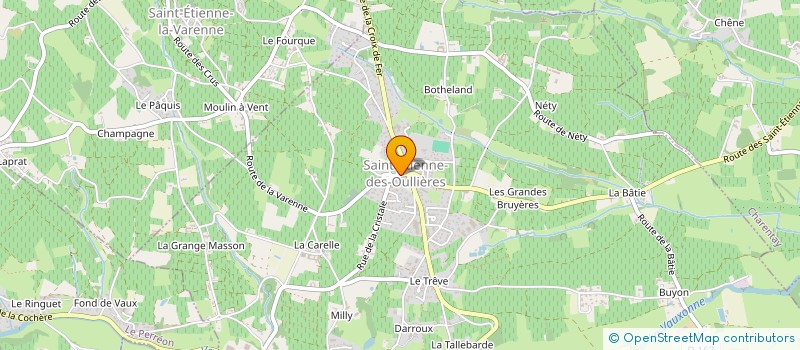 localisation de l'entreprise LARGE  SAINT-ETIENNE-DES-OULLIERES