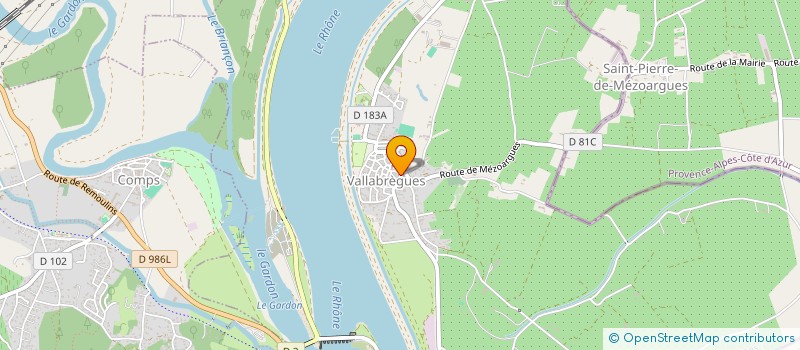 localisation de l'entreprise LARGERON  VALLABREGUES