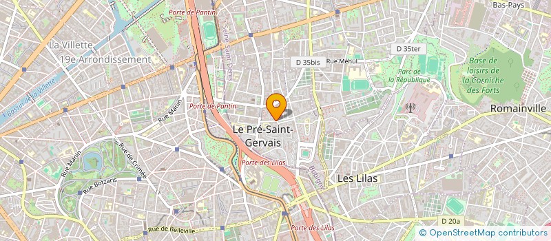 localisation de l'entreprise LARGUS 75  LE PRE-SAINT-GERVAIS