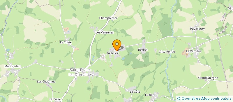 localisation de l'entreprise LARIGAUDERIE ET FILS à SAINT-DIZIER-LES-DOMAINES