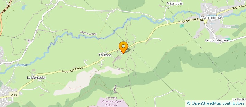 localisation de l'entreprise LARIVET CHABREUIL ELECTRICITE à MARMANHAC