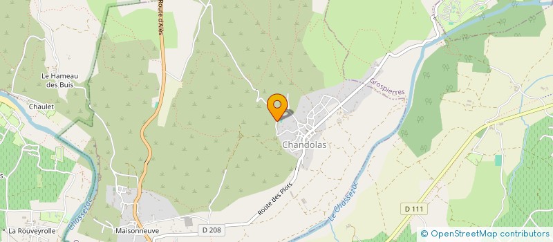 localisation de l'entreprise LARMIGNAT 5528 à CHANDOLAS