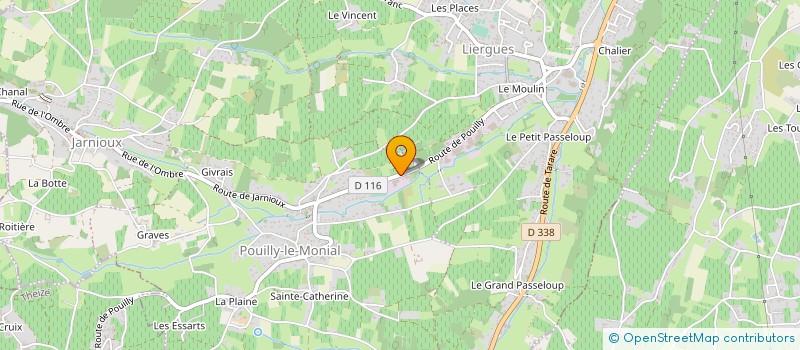 localisation de l'entreprise LARO VITICULTURE à PORTE-DES-PIERRES-DOREES