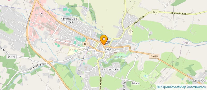 localisation de l'entreprise LAROZE ASSURANCES SOCIETE EN PARTICIPATION DE MOYENS  BAZAS