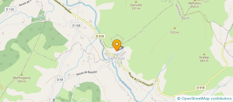 localisation de l'entreprise LARRALDEA  SAINT-JUST-IBARRE