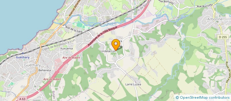 localisation de l'entreprise LARRE LUZEA à BIDART