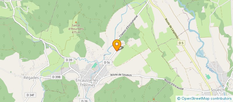 localisation de l'entreprise LARRIBEAU à ENCAUSSE-LES-THERMES
