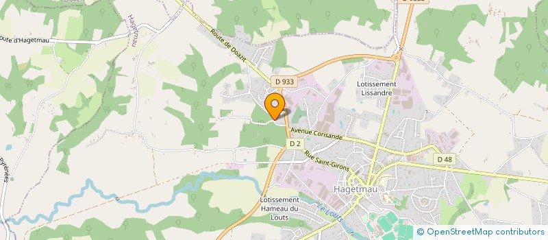 localisation de l'entreprise LARRIGADE  HAGETMAU