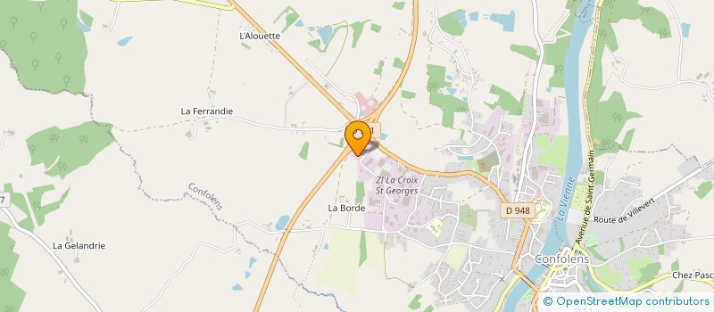 localisation de l'entreprise LARRIGNON MOTOCULTURE à CONFOLENS