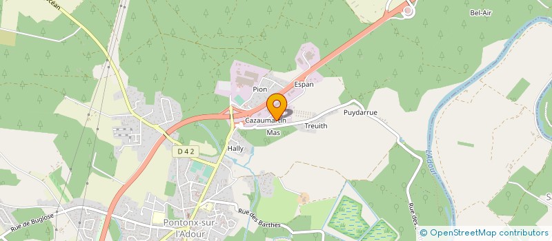 localisation de l'entreprise LARTIGUE ET FILS à PONTONX SUR L'ADOUR