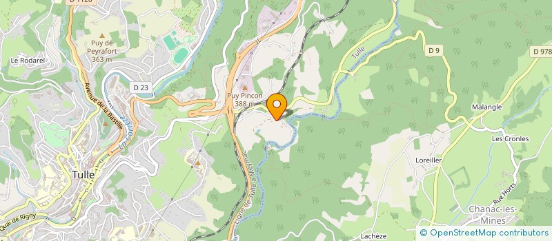 localisation de l'entreprise LARTIGUES  TULLE