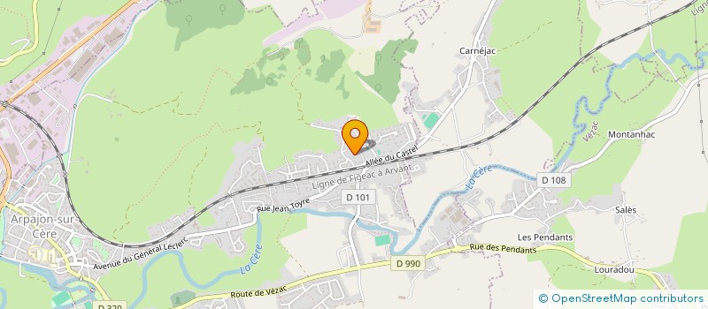localisation de l'entreprise LARUE SC  ARPAJON-SUR-CERE