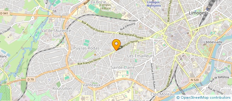 localisation de l'entreprise LARUSTINE VR à LIMOGES