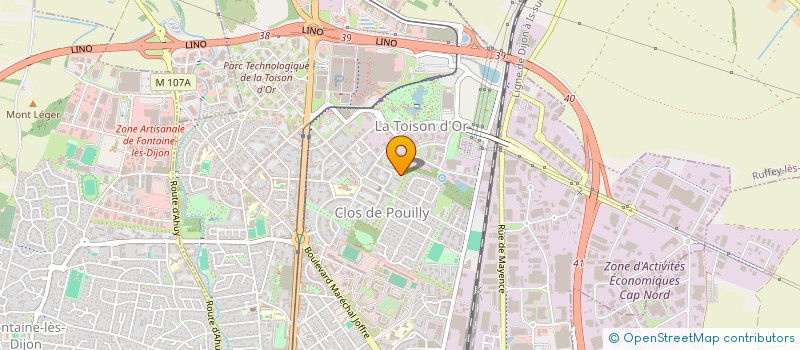 localisation de l'entreprise LARYX à DIJON