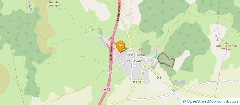 localisation de l'entreprise LARZAC MERIDIENNE SA à LE CAYLAR