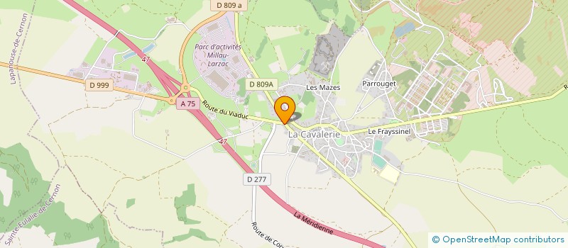localisation de l'entreprise LARZAC POIDS LOURDS à LA CAVALERIE