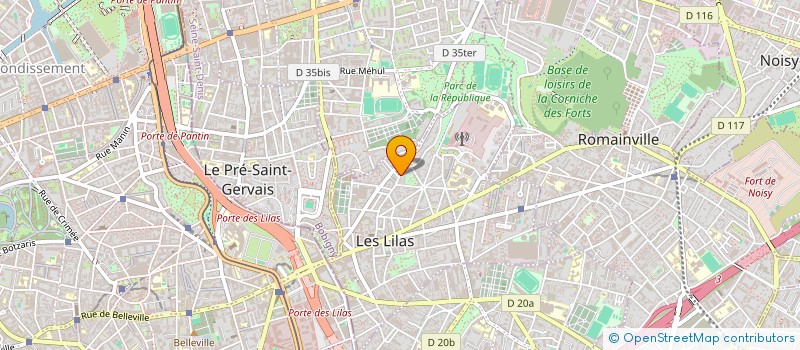 localisation de l'entreprise LARZI FINANCE à LES LILAS
