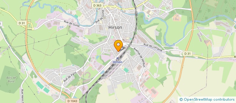 localisation de l'entreprise LARZILLIERE ET BLONDELE à HIRSON