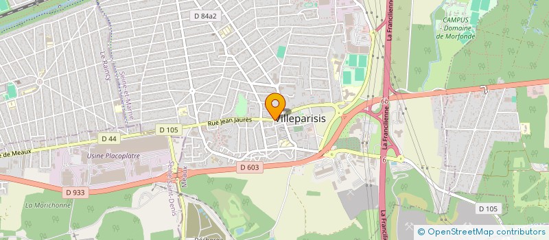 localisation de l'entreprise LAS  VILLEPARISIS