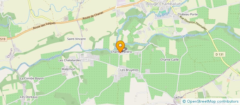 localisation de l'entreprise LAS POINAS  BOUGE-CHAMBALUD