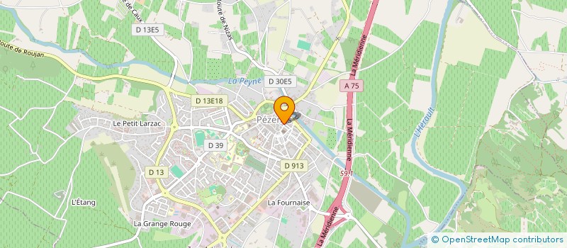 localisation de l'entreprise LAS TERRENAS  PEZENAS