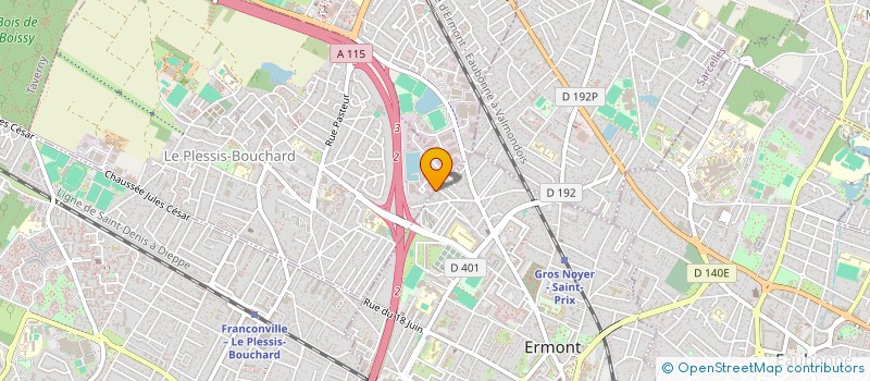 localisation de l'entreprise LAS TERRENAS à ERMONT