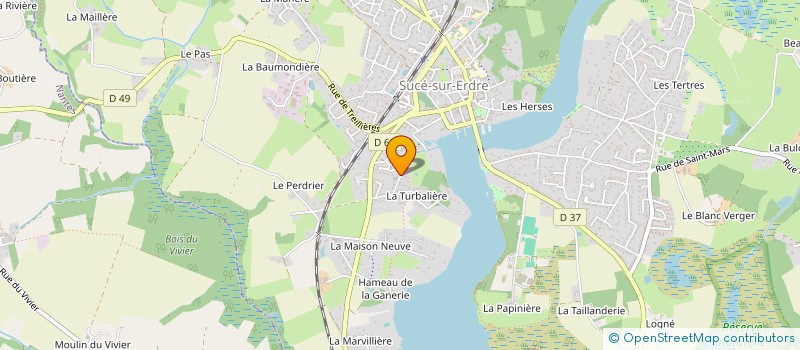 localisation de l'entreprise LASB OUEST RESTAURATION TRAITEUR à CHAPELLE-SUR-ERDRE (LA)