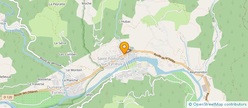 localisation de l'entreprise LASCOURREGES BAUDOIN SDF  SAINT-FORTUNAT-SUR-EYRIEUX