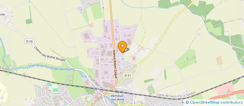 localisation de l'entreprise LASER 27 à VERNEUIL D'AVRE ET D'ITON